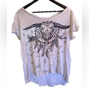 COTTON ON BULLSKULL BOHO HIPPY TEE